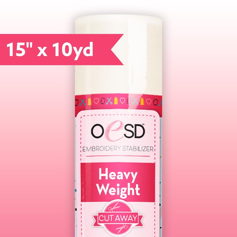 OESD Heavy Weight Cut Away Embroidery Stabilizer 15" x 10 Yd Roll - Image 2